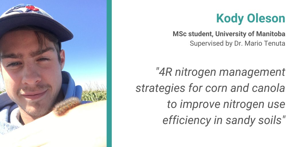 SmartSoils's tweet photo. Kody joined #SmartSoils & @soilecologyUMan to study #4R nutrient mgmt in Manitoba soil after taking interest in interactions b/w ag & freshwater in his undergrad at @umanitoba. He hopes to apply his N work to freshwater threat mitigation too!
#ClimateSmartStudents @NSERC_CRSNG https://t.co/tP907VSRf1