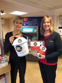 Cheryl and Hilary from <a href="/Nationwide/">Nationwide</a> Hitchin branch, helping to raise funds for <a href="/Hertsmusicalmem/">HertsMusicalMemories</a> 
Thank you so much, it means so much to our small charity who spread ourselves so wide across Hertfordshire. 🎼😃