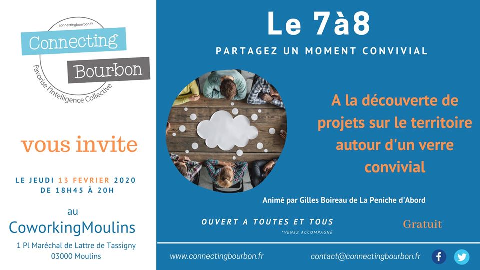 Vous avez une idée de projet sur le territoire ou déjà en cours ? 💡

Le 7 à 8 est LE rendez-vous pour parler projet 😉 ! 👉 Contactez le coworking de Moulins pour venir le présenter ! <a href="/Co_Bourbon/">Connecting Bourbon 🇪🇺</a> #agglomoulins #projets #territoire #coworking