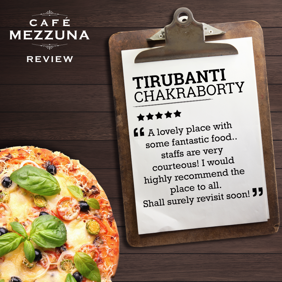 CafeMezzuna's tweet photo. Thank You, Tirubanti for this lovely feedback! We would love to have you over with us again. :)
#CafeMezzuna #Review https://t.co/VoqlaXAtNC