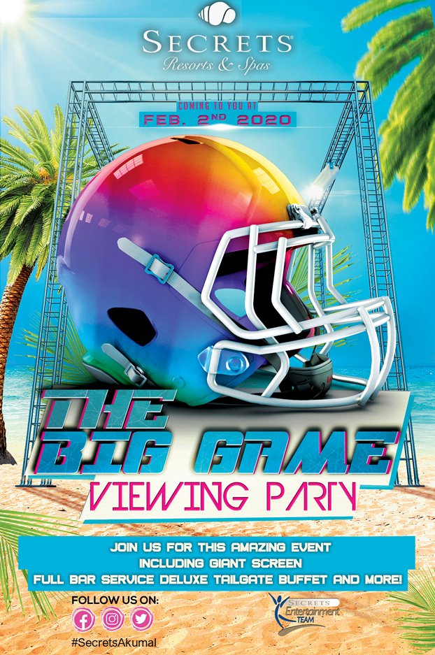 Get ready to enjoy The #BigGame this February 2nd from paradise! Join us at the beach at 6:00pm for an incredible tailgate style party and kick off! 🏈🌴