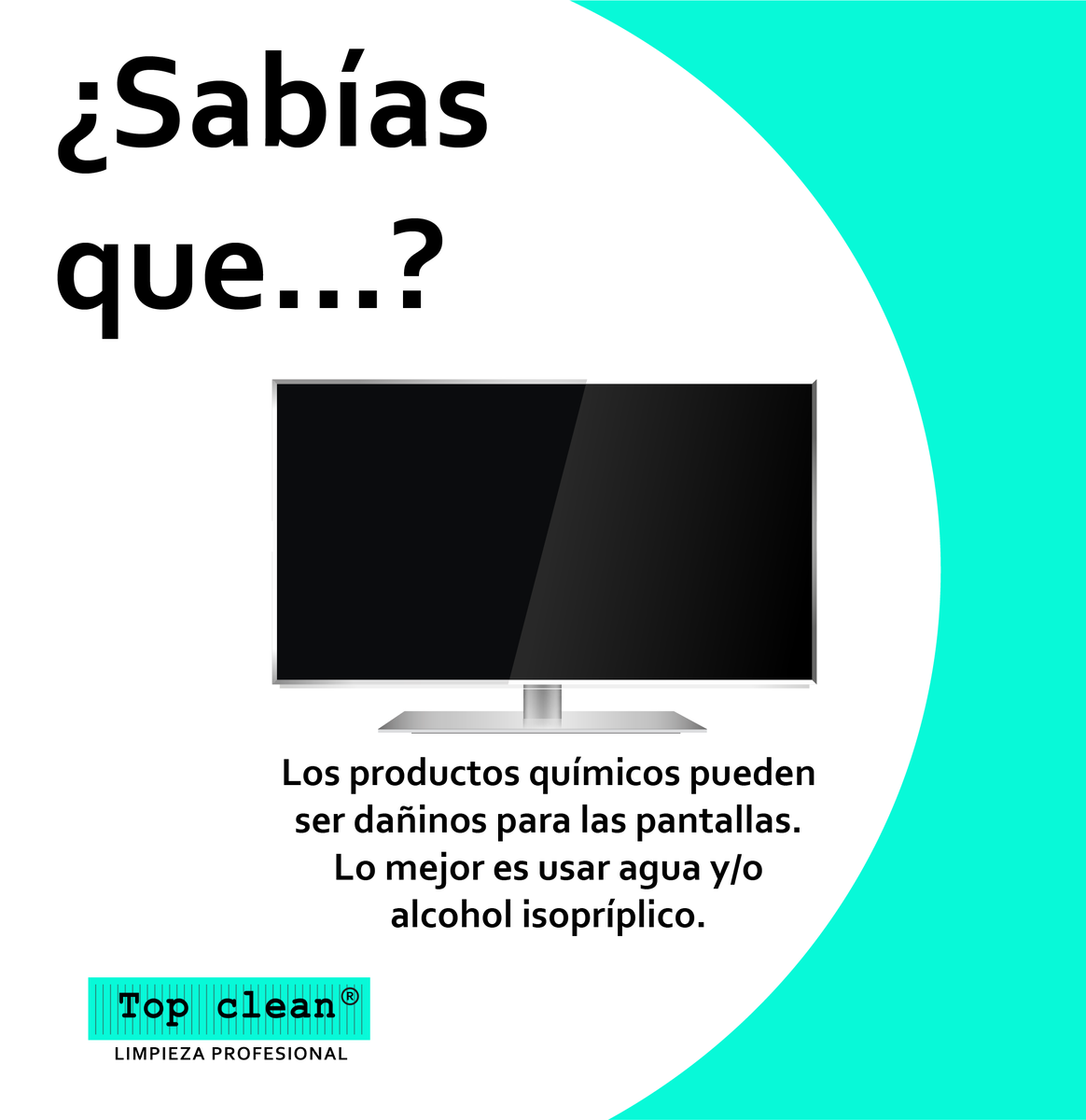 topcleanbalears's tweet image. ¿Sabías que...?

Los productos químicos pueden ser dañinos para las pantallas.
Lo mejor es usar agua y/o alcohol isopríplico.

#TOPCLEAN