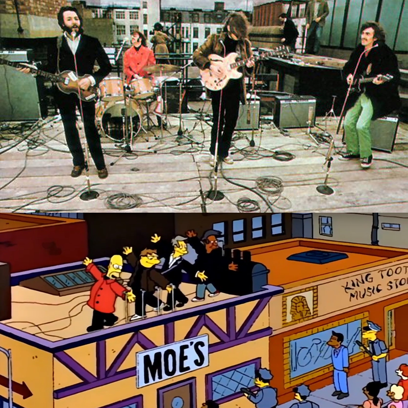 ArgComicCon's tweet photo. El 30 de enero pero de 1969, Los #Beatles se subían a la terraza del edificio de Apple Corps para realizar su último concierto. Como a tantos otros hechos que marcaron la #CulturaPop, #LosSimpson le realizaron un homenaje en el genial capítulo de los #Borbotones. ¿Te acordás? 😄 https://t.co/KRCMV0ZmXR
