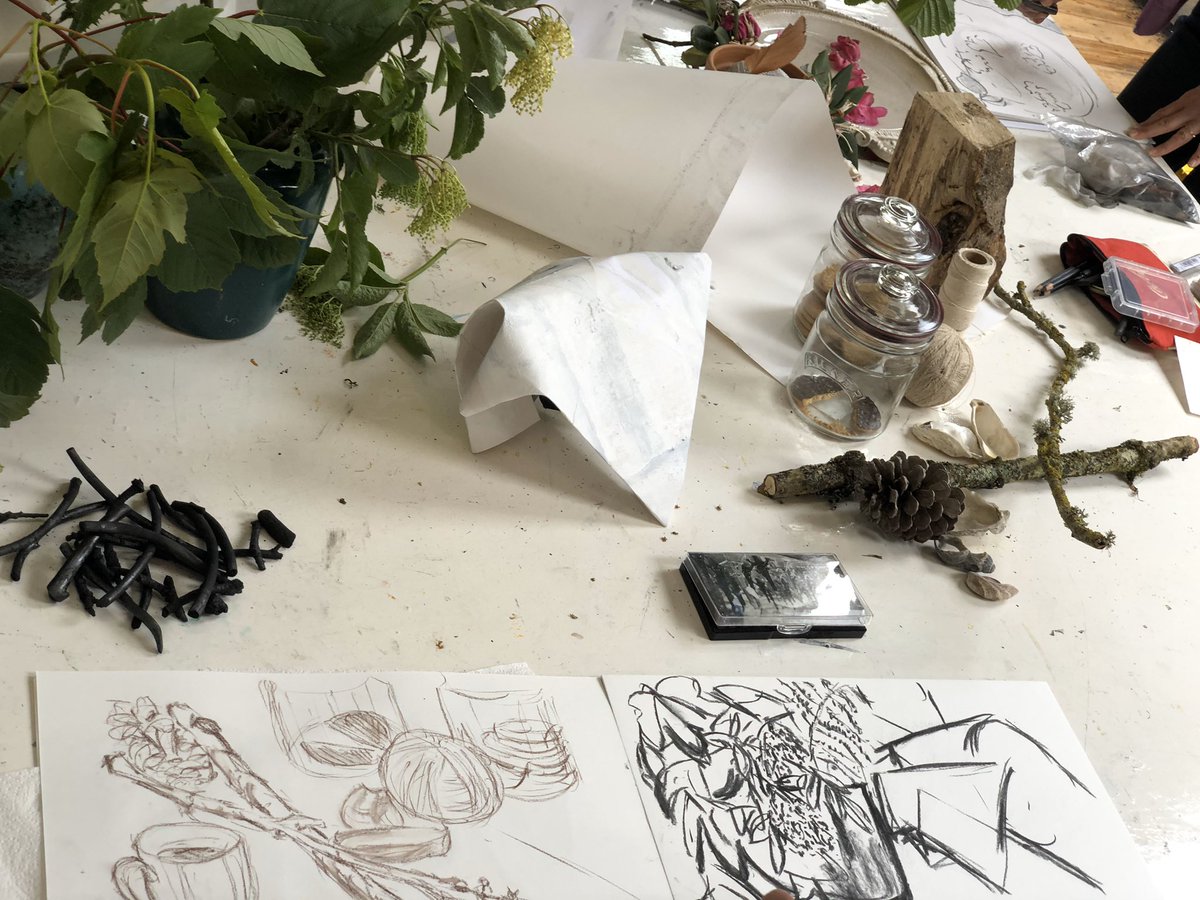 SteenLD's tweet photo. It may not be as sunny out for our 5 day drawing course this spring, but there will be much to explore  &amp; draw indoors! Nurture yourself &amp; your drawing practice.  #growcreativity @Coombestudios #lauriesteen Space still available for 5 days: 
Feb 23 @ 5:00 pm - Feb 28 @ 2:00 pm. https://t.co/V9cqvfzCqK