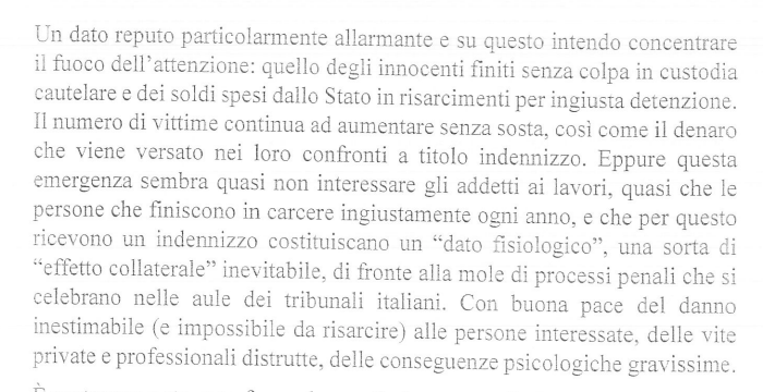 Errorigiudiziar's tweet photo. Questo è il passaggio dell'intervento che l'ex procuratore generale di Catanzaro #Lupacchini dedicò all'emergenza da #ingiustadetenzione nel suo distretto d'appello (inaugurazione anno giudiziario '19). Il #Csm (pare per dissidi con #Gratteri) lo ha appena trasferito a Torino. ⬇️ https://t.co/ZVGfkw7yIA