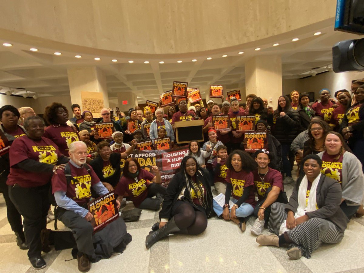 FLRising's tweet photo. Yesterday, nearly 200 tenants &amp; mobile homeowners have joined in #Tallahassee to let State Legislators know #WeCantAffordFL. Over 31,000 #Floridians were homeless in 2018 &amp; our families deserve better! With housing prices on the rise, the renters have organized! #FLLeg #FLSession https://t.co/BrZhQVJdjq