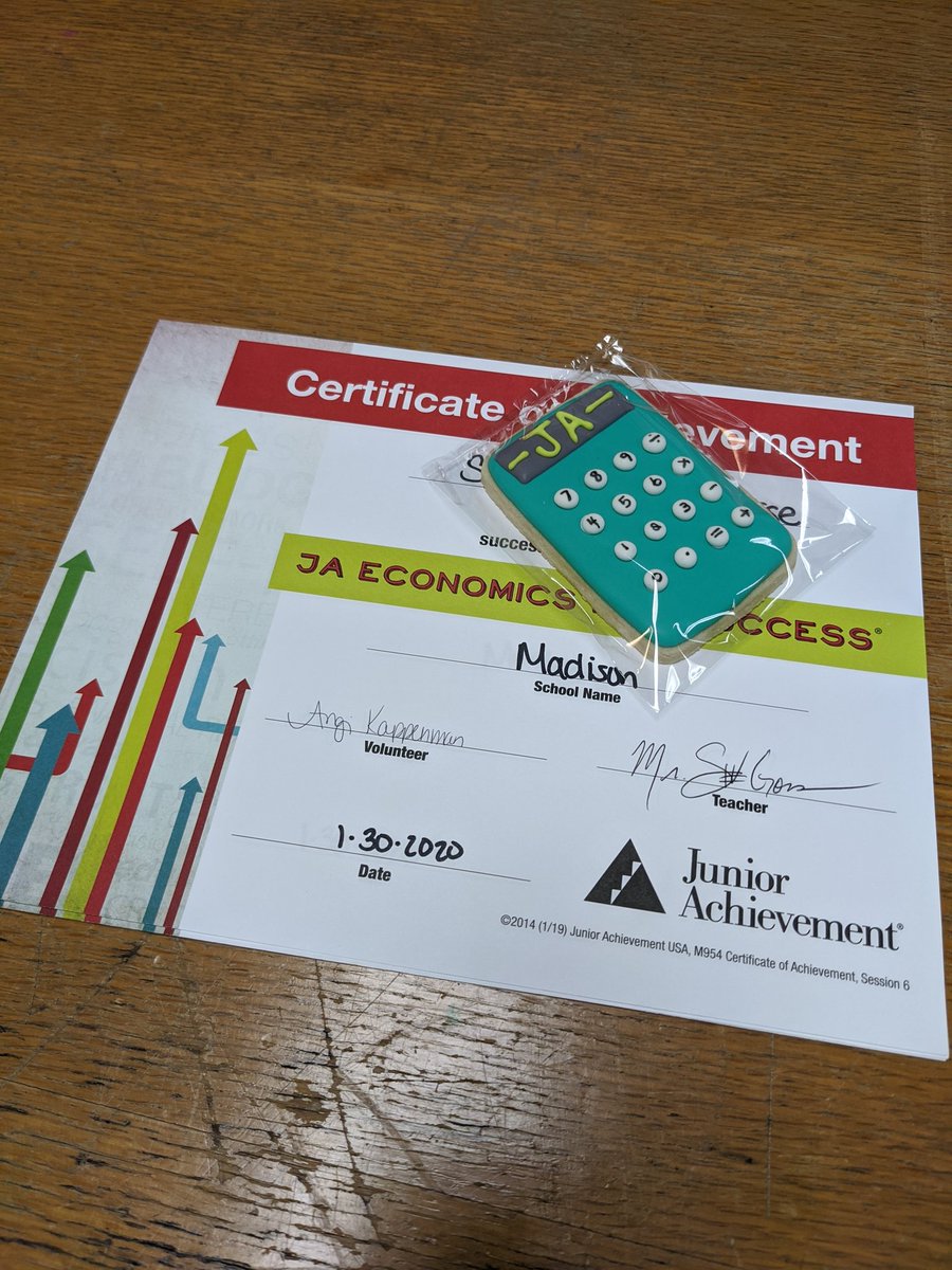 mr_gors's tweet photo. #JAsd certificate completion ceremony! Thanks @DakotaState Angi K. for bringing financial awareness &amp; #cookiecalculators to MMS! @MadisonMSNews https://t.co/2cyzF3gCIX