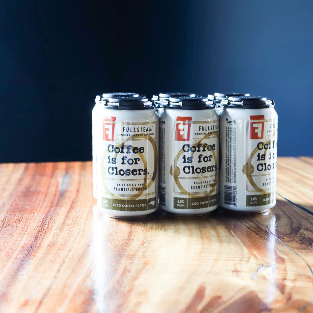 ⭐New Product ⭐Fullsteam Brewery 's seasonal iced coffee porter, Coffee is for Closers, has arrived at The Spy and you don't want to miss it!