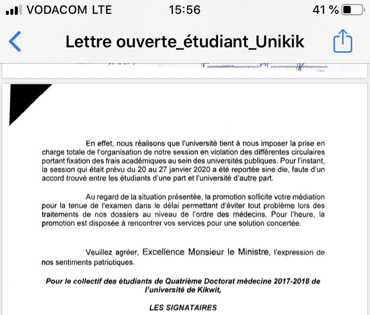 pascal_mulegwa's tweet photo. #RDC : Des prélèvements illégaux des frais à l’Université de Kikwit. Les étudiants de la faculté de médecine doivent débourser, chacun, 400 USD pour participer à l’examen de fin d’étude. Un professeur membre du Jury touchera donc 2000 USD en 5 jours. Le #MINESU saisi à Kinshasa. https://t.co/KsqaxB2Egu