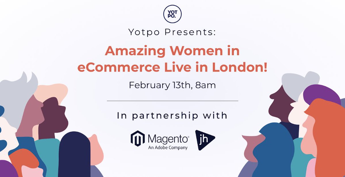 wearejh's tweet photo. JH, @Yotpo and @Magento are excited to introduce Amazing Women in eCommerce Live in London! This female-first series of gatherings is designed to give you the opportunity to inspire, empower, and connect with the women changing the face of the industry. https://t.co/1wZOX4v4BY