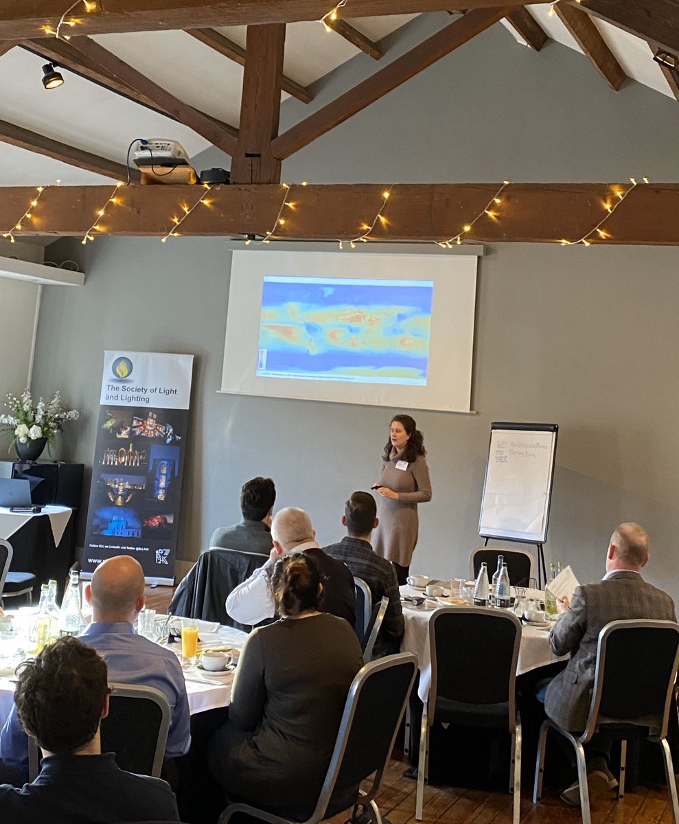SLL100's tweet photo. Dr Eleonora Brembilla begins today’s final session Place, by looking at daylight design considerations and preference based on geographical location #LightBytes #CPD @lborouniversity https://t.co/lk5Hx5vMjb