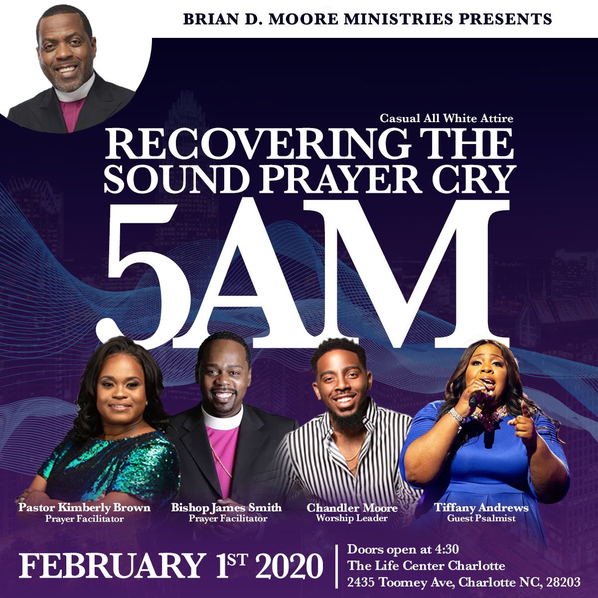 WorldTravel_MJ's tweet photo. Rising early to be in 5am prayer is no sacrifice at all in comparison to His sacrifice for us!! Meet me Saturday. Let’s press in! #BrianDMooreMinistries #TheLifeCenterCharlotte #BishopBrianDMoore #PrayerCry #CharlotteNC #Prayer https://t.co/2zobxF6BSS