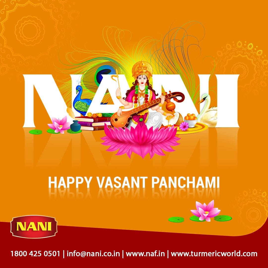 naniagro's tweet photo. Wishing you Happiness, Good fortune, Success, Peace, & Progress on the occasion of Vasant Panchami.
#naniagrofoods #greattasteknowsnoboundaries #retailprivatelabel #privatelabelpackaging #festival #tradition #knowledge #wisdom #goddesssaraswati #India https://t.co/eqUhDeeVF1