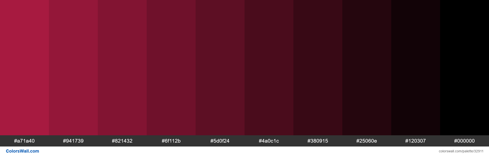 colorswall on X: Shades Metro UI Color Dark Red #b91d47 hex