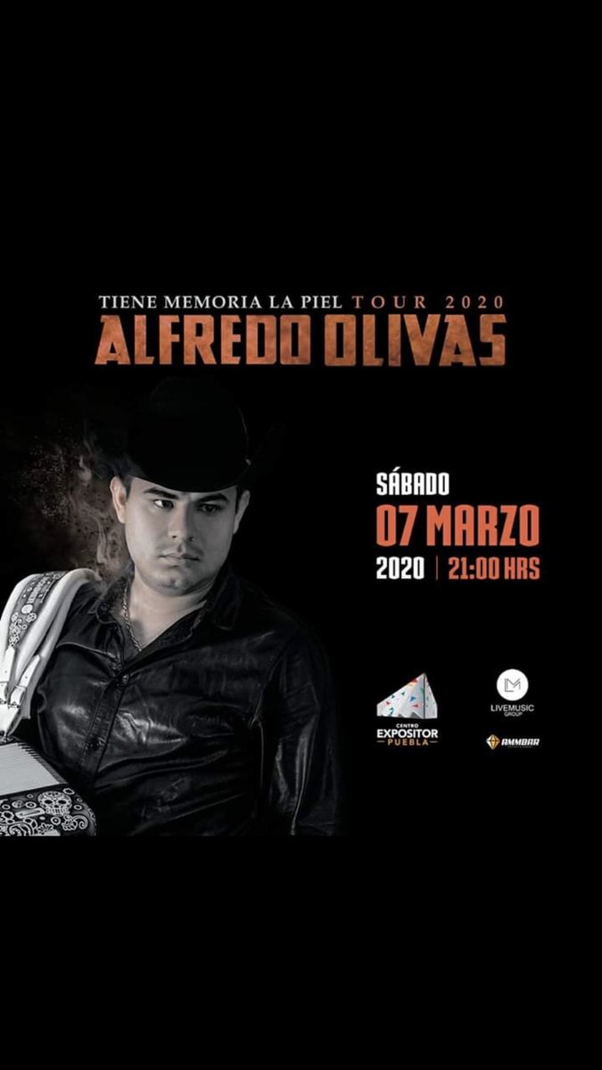 AoCristy's tweet photo. Mi Puebla querido ¿están listos? 😎
 @alfredoolivasofficial 
#TMLP #TourTieneMemoriaLaPiel
#tienememorialapieltour 
#medalladeplata🥈  #LiveMusicGroup #regionalmexicano
#EquipoOlivas
#TeamGeneralas 💋👊 
#TeamAlfredoOlivas 
#AlfredoOlivas 
#LasGeneralasDeAlfredoOlivas
@las_genera https://t.co/swOhGn4DQh
