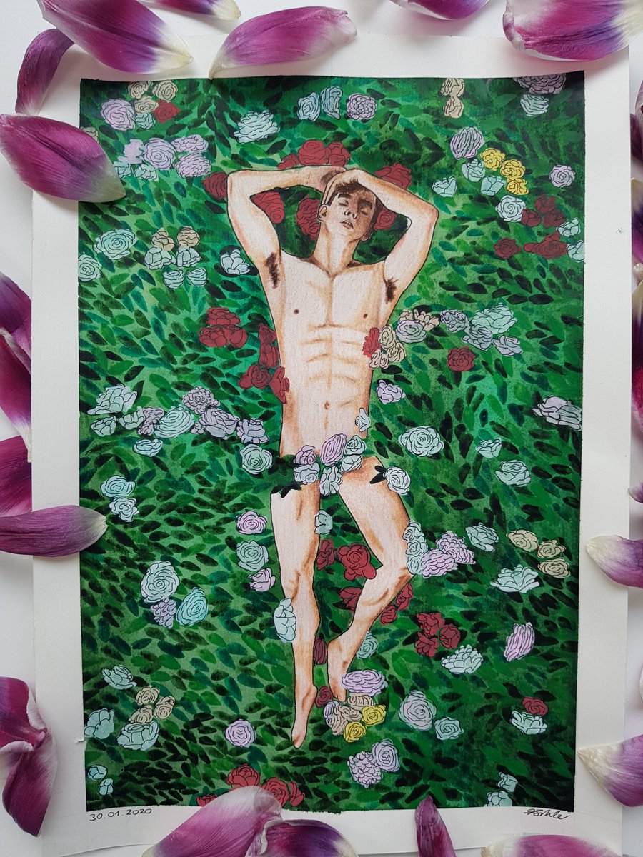 freddybaer_'s tweet photo. Bloom 🌺
•
Reference from @phegyz
Painting with watercolours, pastell &amp; Posca pens. 0.3mm fineliner for the outlines. https://t.co/fBgbUiRKuR