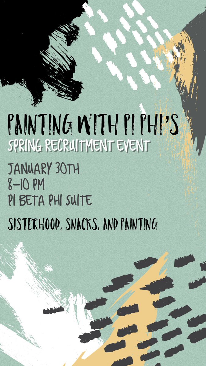 ⭑ T O N I G H T ⭑
Painting with Pi Phi’s in the Pi Beta Phi Suite! Can’t wait to see you all there!!