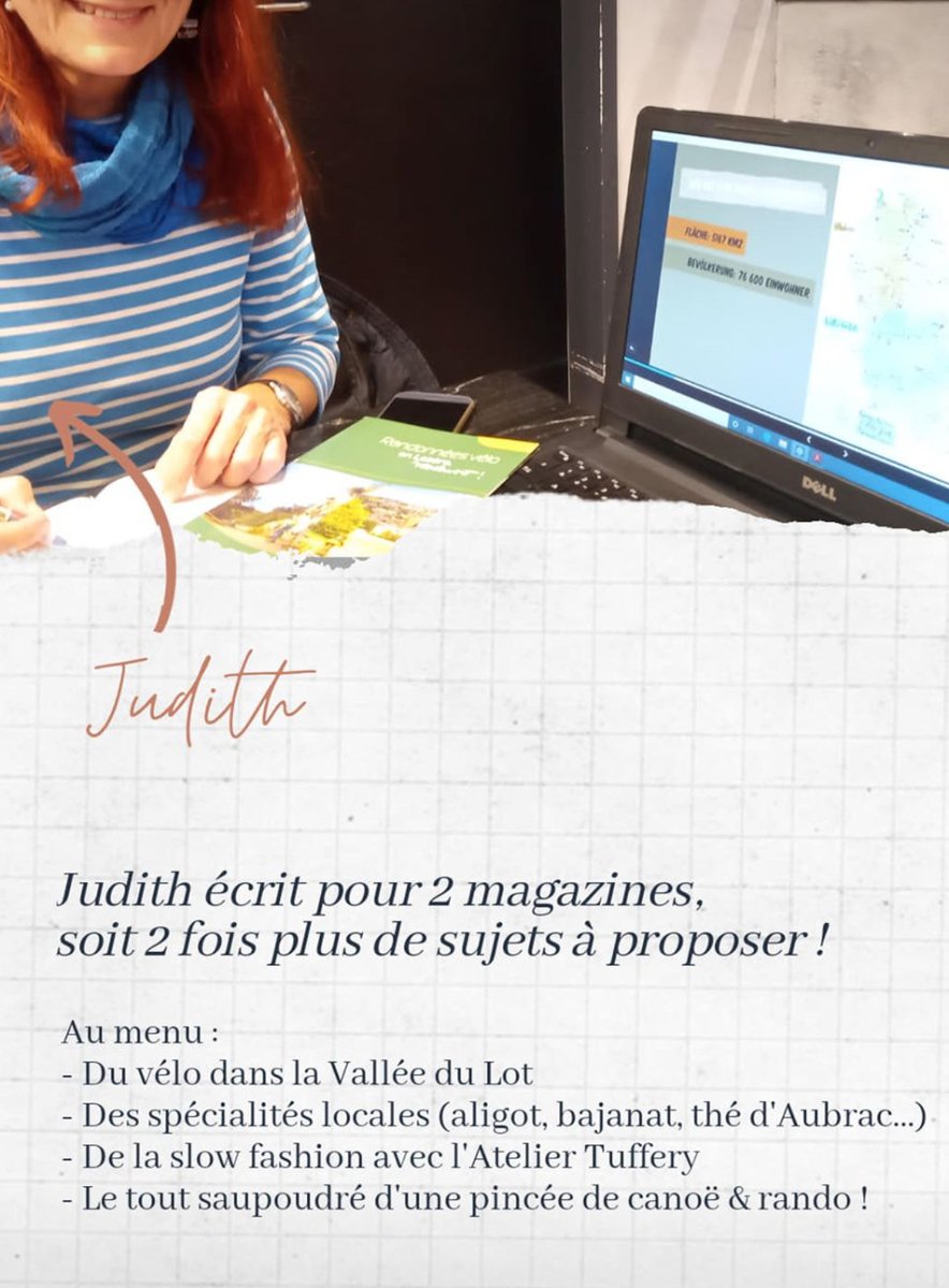 etourismelozere's tweet photo. Les rencontres journalistes d'Elsa : #velo dans la Vallée du Lot, spécialités locales (#aligot !!!), #slowfashion avec les jeans #Tuffery et bien sur du #canoe et de la #rando ! #Deutschlandtour #médias #allemands #lozeretourismepro #lozeretourisme https://t.co/Pup69ngKEd