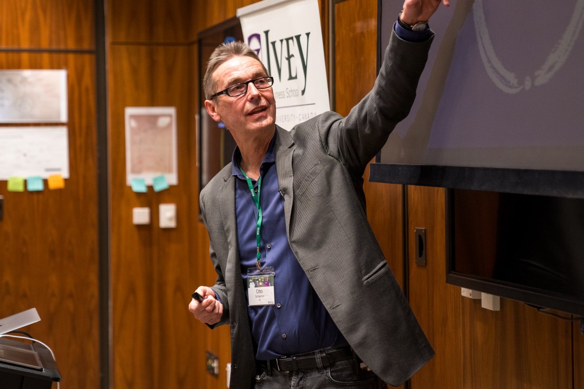 iveybusiness's tweet image. World-renowned thought leader on systems thinking, @ottoscharmer1, speaks to the Ivey Innovation Learning Lab about how to journey through disruptive change. #systemsthinking #presencing