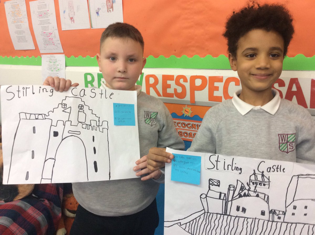 MrsTait1's tweet photo. P3/4 researching and drawing Scottish castles. We peer assessed our pictures @woodside_school #blackpendrawing #carefuldetail #twostarsandawish https://t.co/JgzbHLoNAL