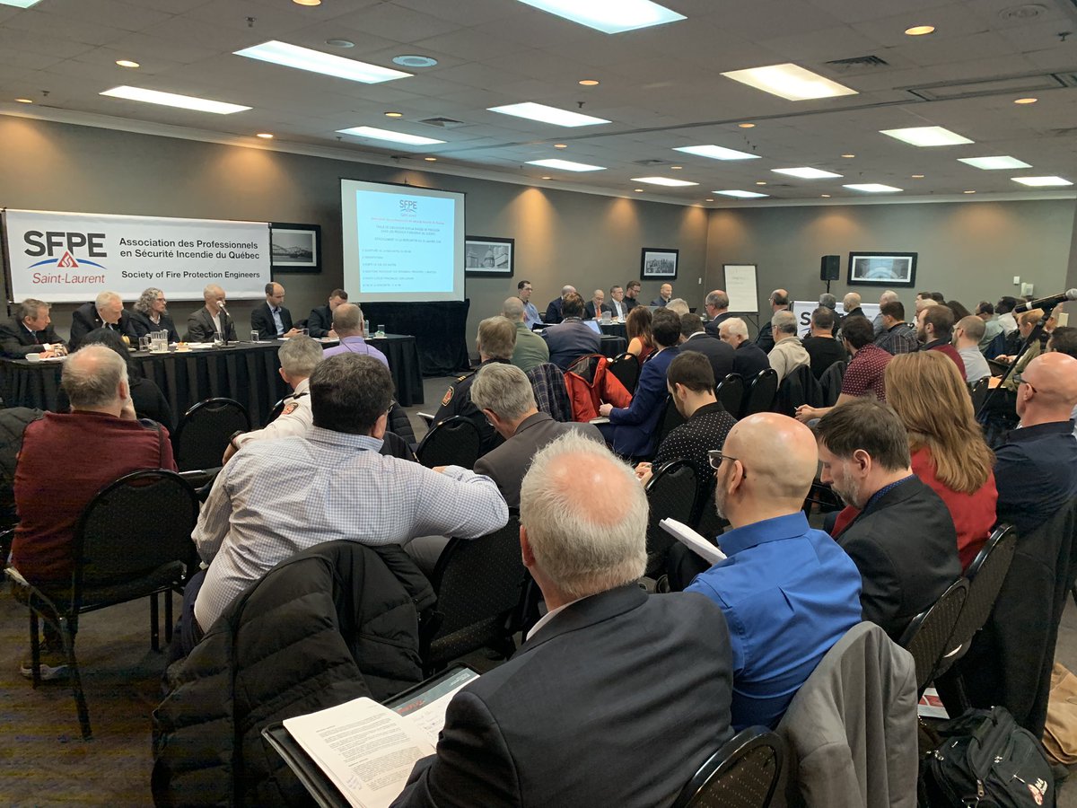 When regulations changed water pressure levels in Quebec, our chapter decided to hold a roundtable to bring stakeholders together. Over a 100 participants! #SFPE #FireProtection #Water