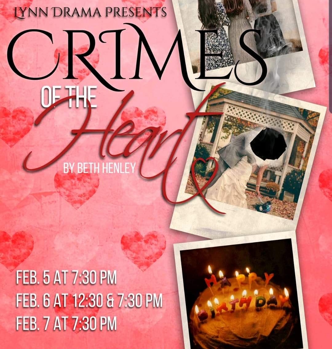 Get your tickets now for our next production "Crimes of the Heart" opening next Wednesday February 5 through February 7