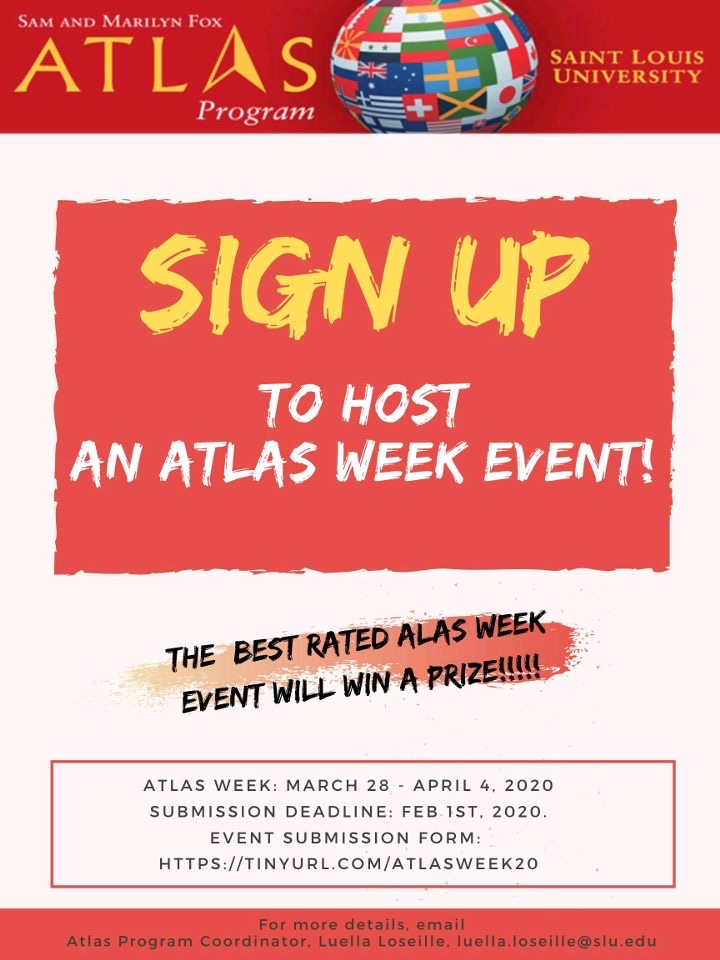 FEB 1st is coming up! Sign up now to host an event during Atlas Week!