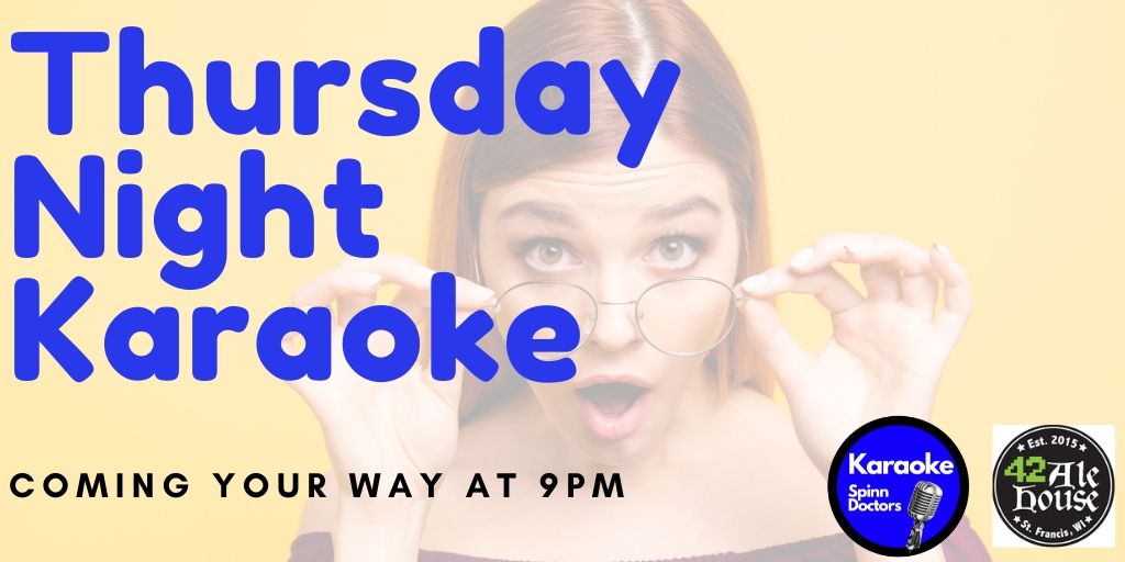 We know its shocking! But it's already Thursday again and that means there is #karaoke at <a href="/42AleHouse/">42 Ale House</a>  with Matt tonight.  
Drinks, foods and songs.  That's how you Thursday! 
#karaokemke #thirstythursday #nerdbar #singing