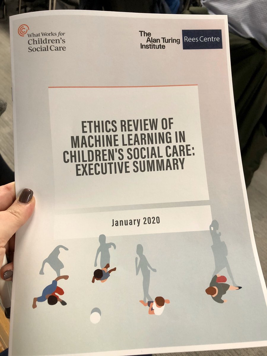 TheABB's tweet image. Underway @turinginst #MLEthics Machine Learning in Children’s Social Care from the @whatworksCSC and @ReesCentre — the key question on the screen, should we be doing this?