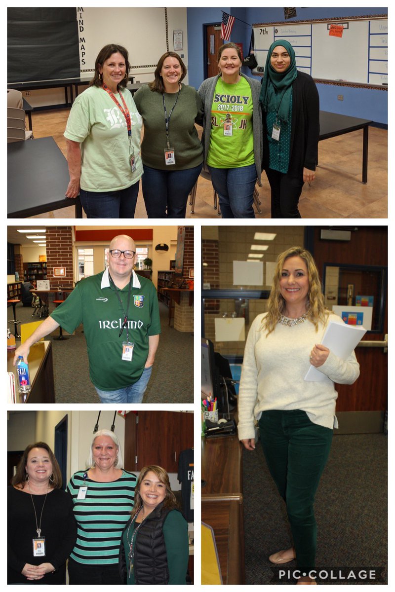 SLJHLibrary's tweet photo. Caught our Spartans “wearing GREEN to GREET” for digital citizenship week! @spartan_speak #mediabalance #digitalcitzenshipweek #7ljhpride https://t.co/e2dSGvJj0x