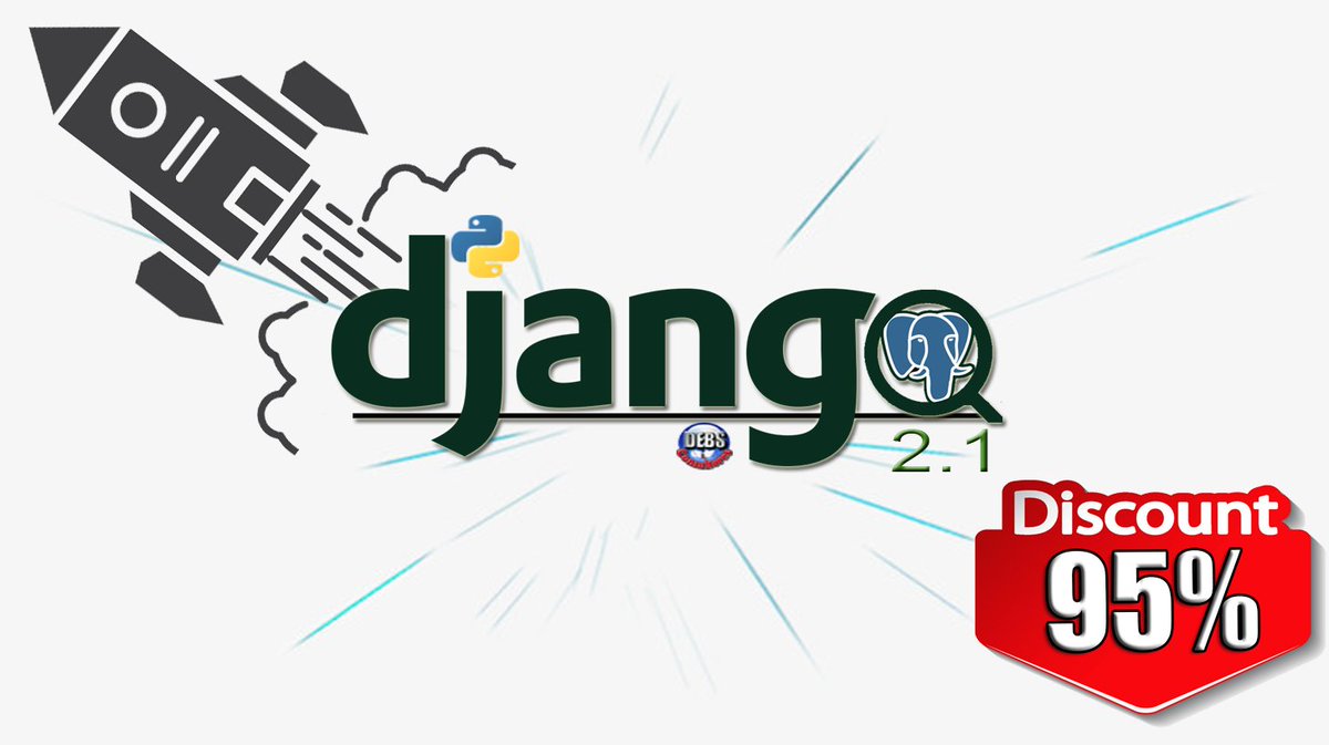 DEBSDaniel03's tweet photo. Promoción Mejor Precio $9.99 en @udemy_es descuento 95% en el Curso Introductorio a #Desarrollo #Web con #Python usando #Django finaliza 04/02/2020

https://t.co/Eh3LomwtIb

#ORM #djangopython #pythondjango https://t.co/kQrV68IQd5