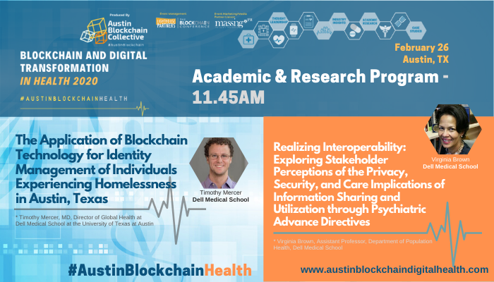 AustinDLTHealth's tweet photo. Academic &amp; Research Program update: #AustinBlockchainHealth 

The Application of Blockchain Technology for Identity Management of Individuals Experiencing Homelessness in #Austin, Texas

#Blockchain #IdentityManagement #homelessness #AcademicPresentation 

https://t.co/ByjUGEYhK4 https://t.co/uosqepQJlH