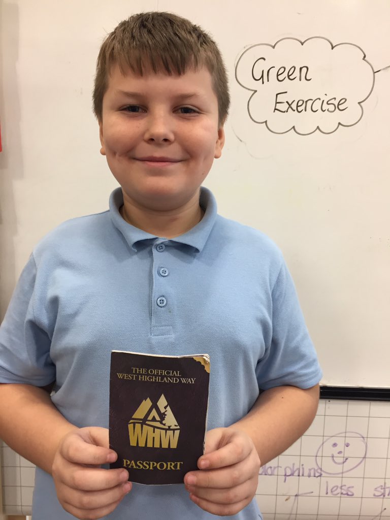 Mrs_Wilson1979's tweet photo. Today in Primary 6 we were discussing the benefits of ‘Green Exercise’ and we found out this amazing boy had recently completed the West Highland Way! WOW! 🌟What an incredible achievement! Well Done! @calderbridgeps #activecalderbridge #proud #108miles #stamina #determination https://t.co/bLSaeSVkSS