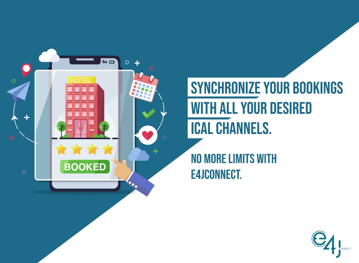 e4jVikWP's tweet photo. No more limits with e4jConnect!  With our new generic “iCal” channel, you can finally #sync your #accommodation with any #iCal service provider! Choose your custom channel and let Vik #channelmanager update bookings for you! Discover our “iCal” here: https://t.co/uloNzj0vaQ https://t.co/REwNmmug9R