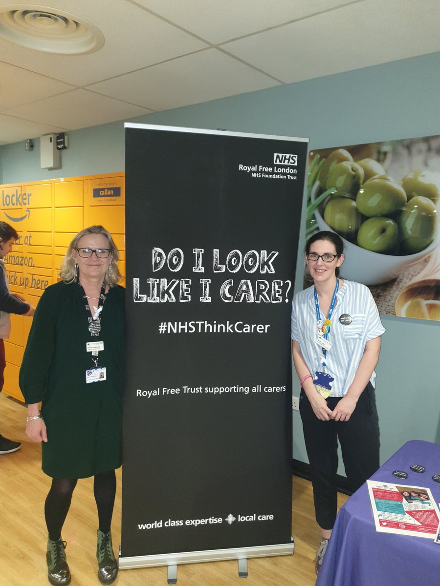 Myself and <a href="/helenswarbrick3/">Helen Swarbrick</a> talking to staff about young carers #NHSThinkCarer <a href="/RoyalFreeNHS/">Royal Free London</a>