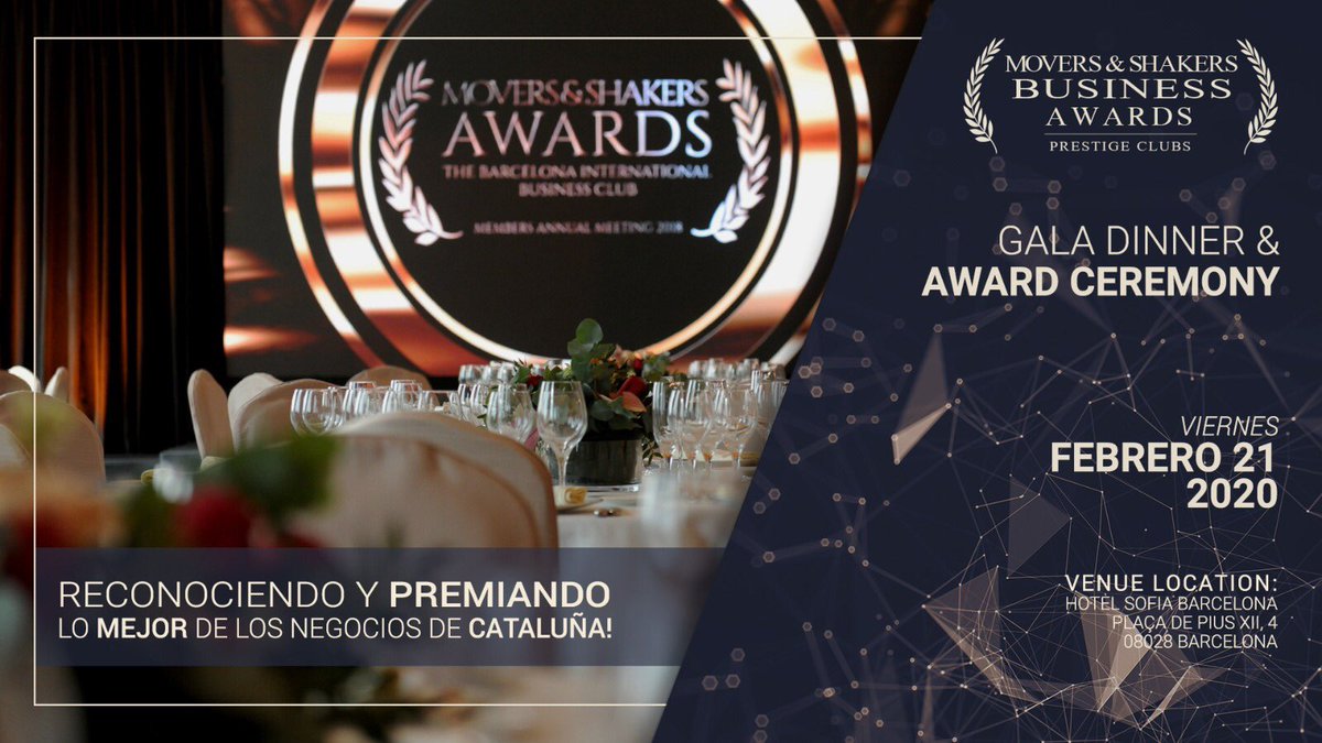 BIBCLUB's tweet photo. Get your spot, before it’s gone! 

Reconociendo y premiando lo mejor de los negocios de Cataluña!

https://t.co/EJ5wLYjRmF
#premios #negocios #business #awards #barcelona #Catalunya https://t.co/NYWJdY64F4