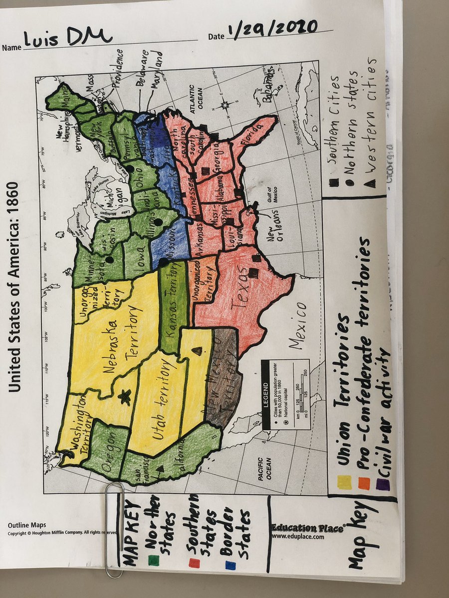 Corey W. Barringer on Twitter: "Students are completing a Webquest Throughout Civil War Map Worksheet