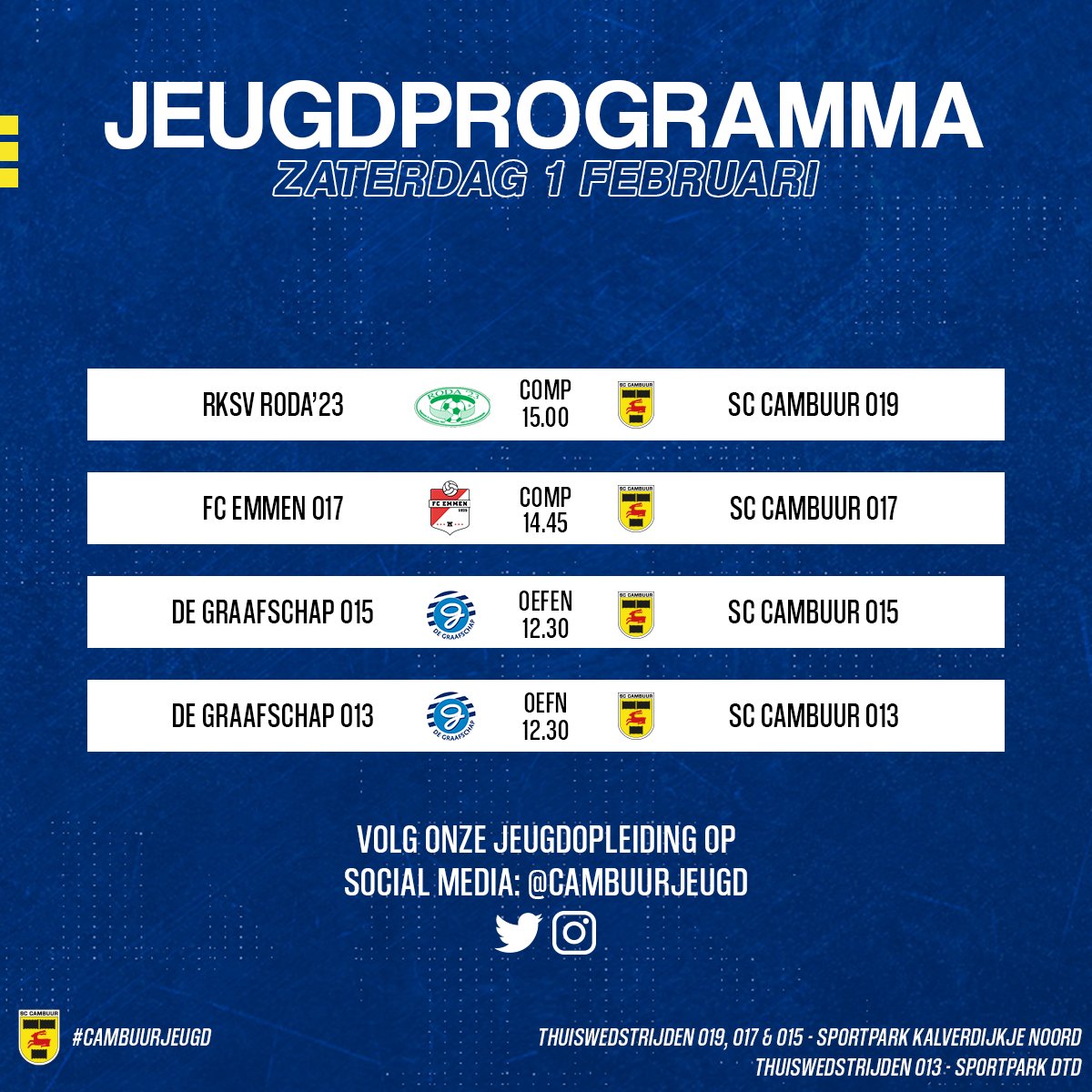 🚌 Awayday! Al onze teams spelen een uitwedstrijd morgen. 

Neem de 3️⃣ punten mee naar Leeuwarden!