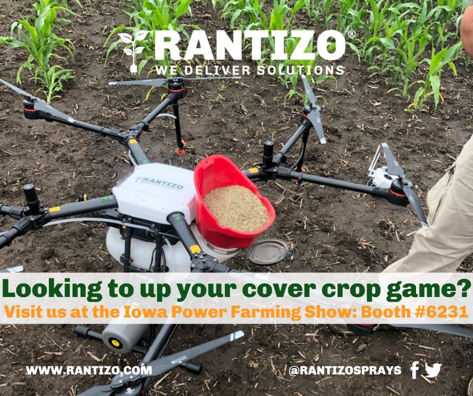IowaAgExpo's tweet photo. It's the last day to visit with @rantizosprays. They are at booth #6231. Be sure to stop by if you're looking to up your cover crop game. https://t.co/zNJINl21ER #IPFS2020 https://t.co/ekU2cMWboV