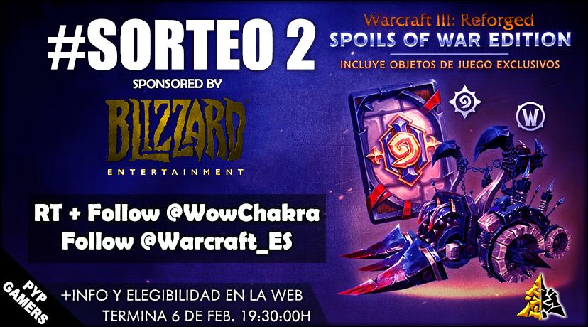 WowChakra's tweet photo. ¿Quieres ganar un Warcraft III: Reforged Spoils of War Edition?

¡Juega gratis al clásico de Blizzard reforjado!

✅ RT este tuit
✅ Follow @WowChakra
✅ Follow @Warcraft_ES

➡Bases: https://t.co/dc5JI3cndl
➡Finaliza: 6 Febrero a las 19:30h
🔹Patrocinado Blizzard https://t.co/VwgCq2OpSM