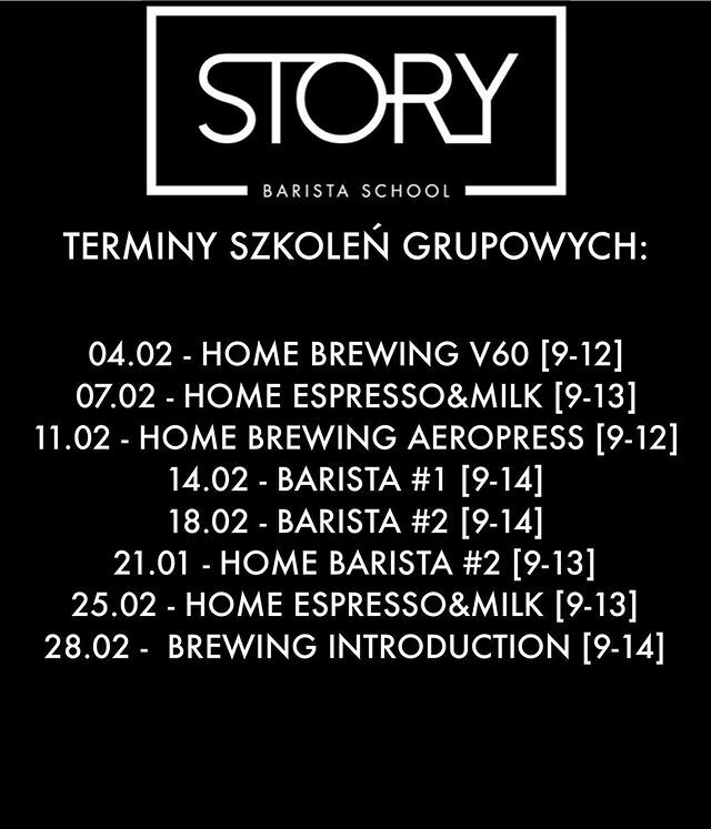 StoryCoffeeR's tweet photo. Szkoła baristów Story Coffee Roasters zaprasza na kolejne szkolenia! 
Jeśli chcesz nauczyć sie parzyć kawę w domu, pienić mleko, albo wiedzieć jak zaspokoić chęć wypicia kawy z AeroPress’u czy chcesz zacząć swoja przygodę w pracy z kawą nasze szkolenia n… https://t.co/7QTxqQvbz1 https://t.co/mny0Lao5NH