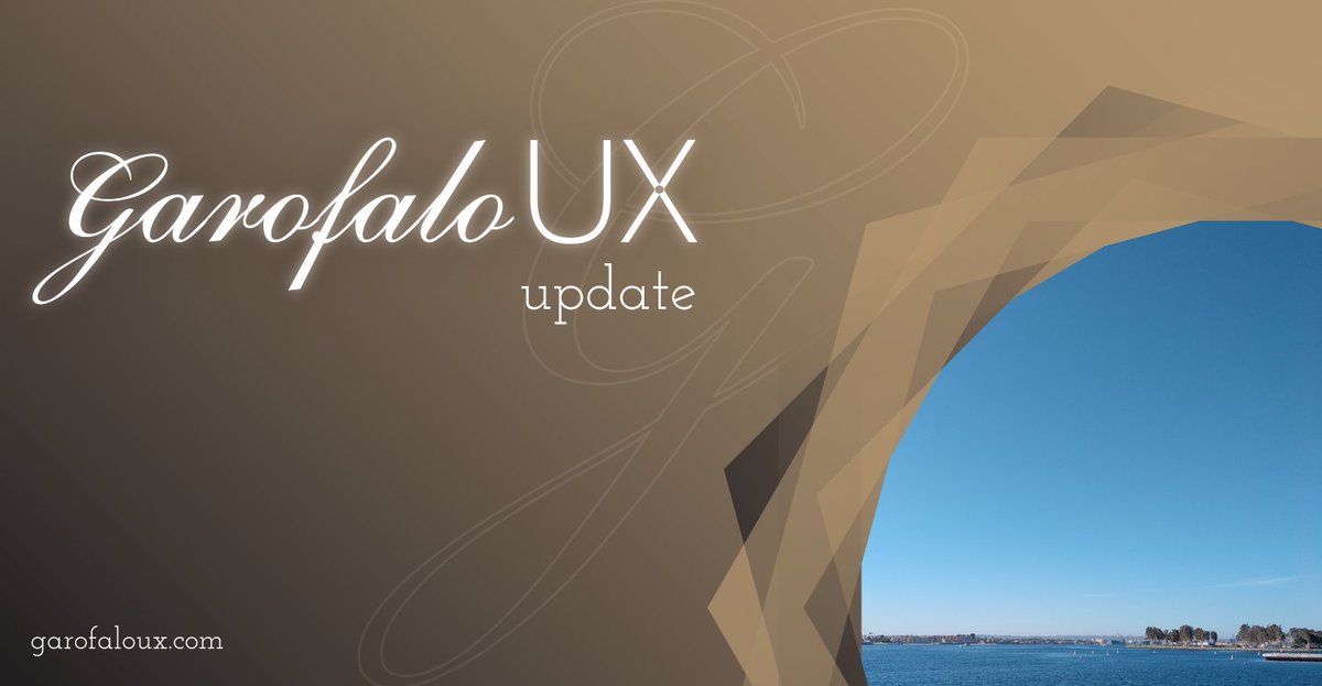 GarofaloUX's tweet photo. Update from Garofalo UX (30-January-2020) https://t.co/AsHRqGPJSQ #UX #UserExperience #UXDesign #UXBootcamp #UXWorkshop #BrainstormWorkshop #InnovationWorkshop #DesignThinking #UXSanDiego https://t.co/cInzdGtWl0