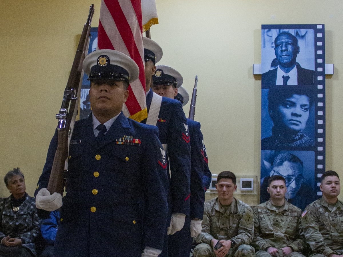 The U.S. Coast Guard provided a color guard for the naturalization ceremony.