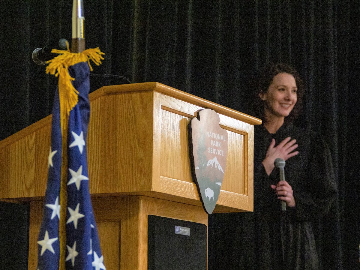 U.S. District Judge Holly Teeter presided over the naturalization ceremony. This was her first naturalization ceremony.
