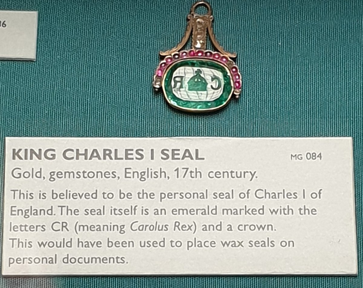 AuthenticityDub's tweet photo. Personal Seal of King Charles I on display @HuntMuseum  Charles revised the statues of @tcddublin in 1637 which governed the operation of the College.  King Charles was beheaded on this day in 1649. #BanquetingHall https://t.co/2JxUAmjNON