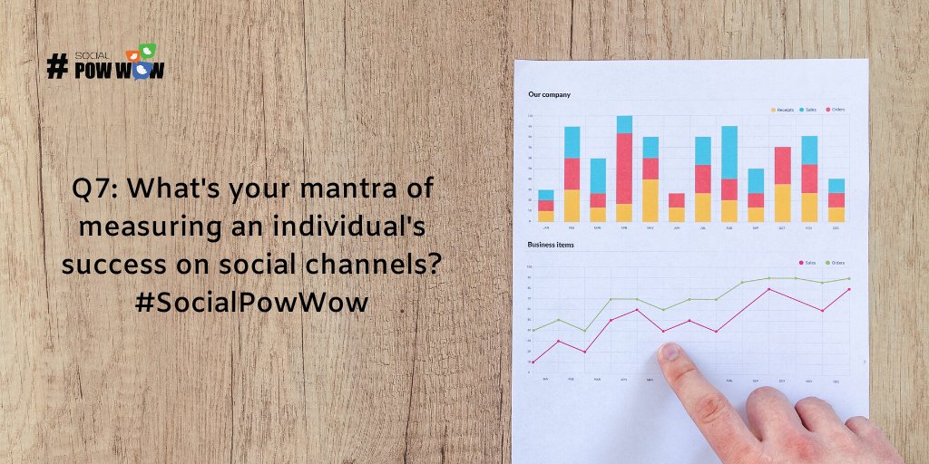 Q7: <a href="/Tweetinggoddess/">Samantha Kelly Media</a>: What's your mantra of measuring an individual's success on social channels? #SocialPowWow