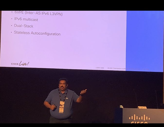 manayathu's tweet photo. It’s called ipv6 😂 #IPv6 #CLEUR #CiscoCX https://t.co/RYpMvksQin