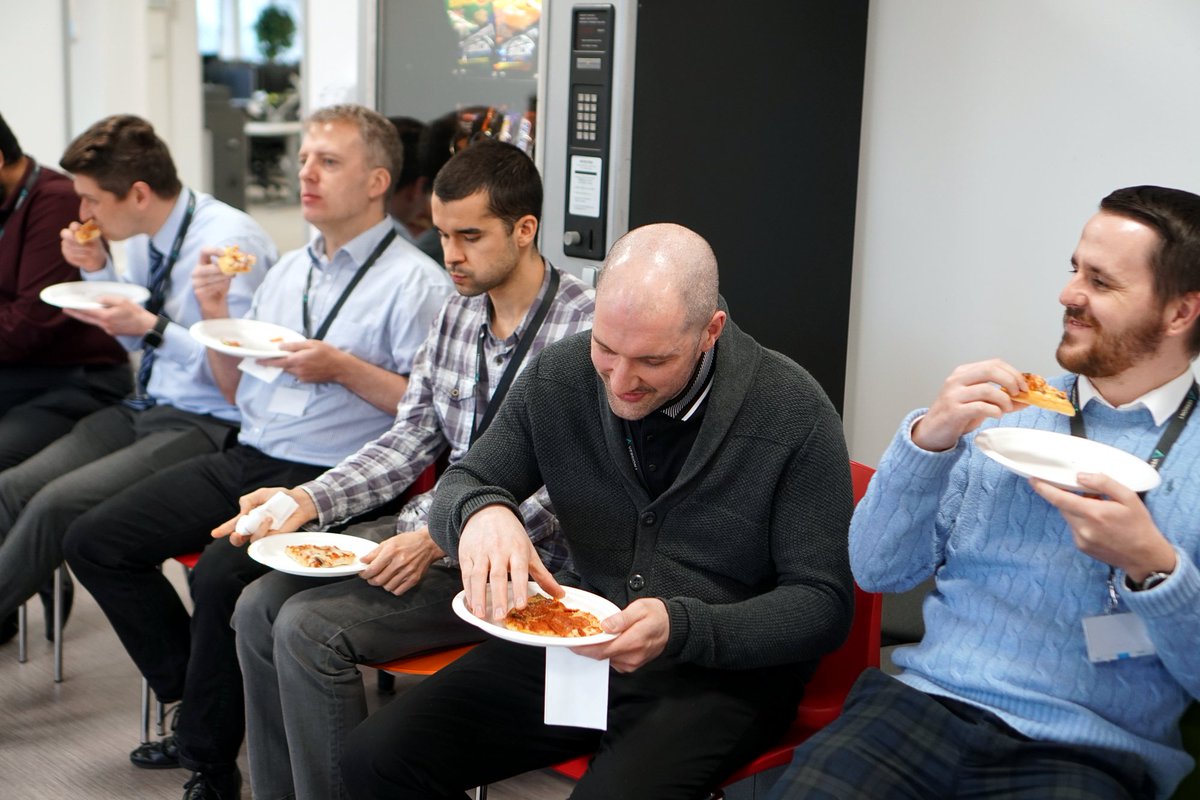 RobinDeeley's tweet photo. Enjoying a wonderful Pizza Lunch thanks to our Employee Engagement Team! 🍕😋  @Version1 #InsideVersion1 https://t.co/7TW2sWYRHD
