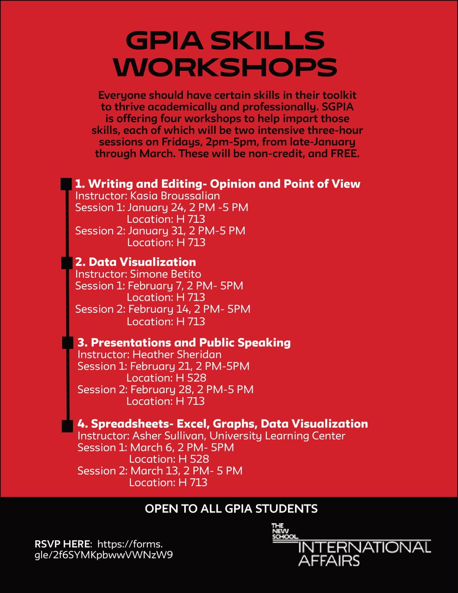 NewSchool_IA's tweet photo. This Friday: Session 2 of the first round of GPIA Skills Workshops, "Writing and Editing - Opinion and Point of View," is taking place with instructor Kasia Broussalian. Sign up for any of the FREE courses here: https://t.co/LCBVTvjIvu https://t.co/CTdNXUUb1K