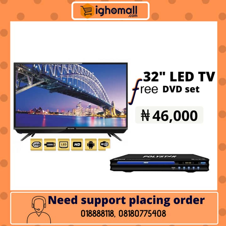 ighomall's tweet photo. 2 for the price of 1!
Flash sales on 32'' LED Television &amp;get a free DVD set @ 46K. Order now @ https://t.co/ag9bVqW5ka https://t.co/x5kR1s731e